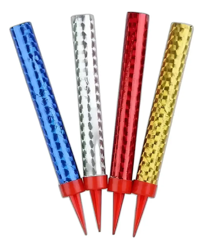 BENGALA PARA TORTA HOLOGRAFICA X4 TICORAL