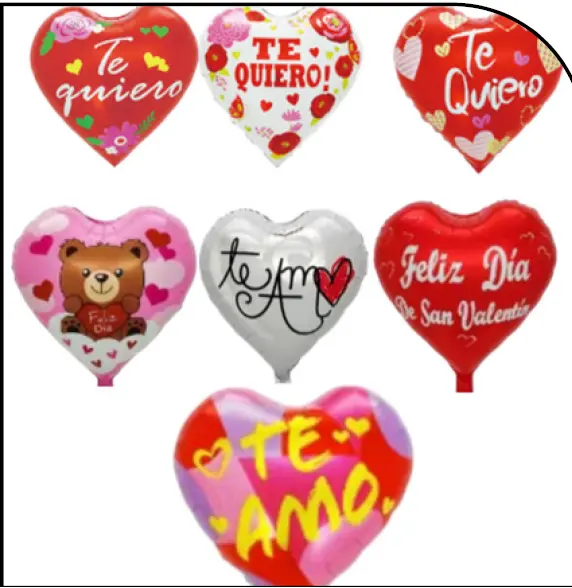 GLOBO METALIZADO CORAZON SAN VALENTÍN 18" 45CM