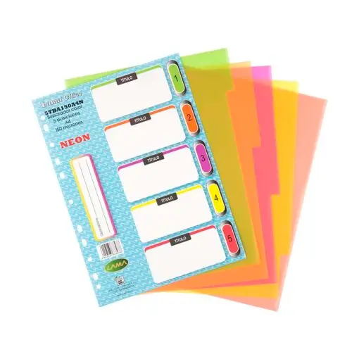 SEPARADORES A4 LAMA OFFICE PVC