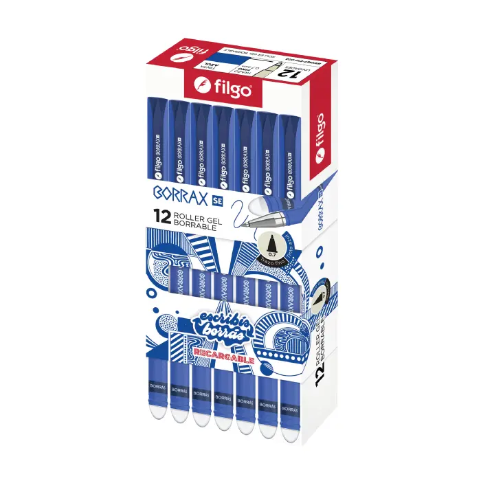 BOLIGRAFO BORRABLE ROLLER GEL BORRAX  AZUL FILGO 