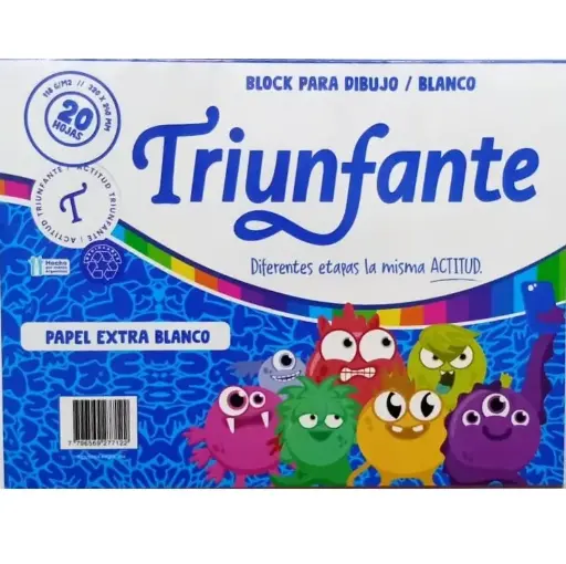 [LIB456] BLOCK DIBUJO N5 BLANCO TRIUNFANTE