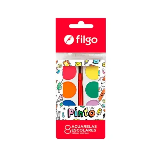 [LIB761] ACUARELA 8 COLORES FILGO