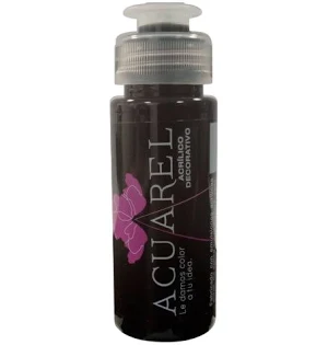 [LIB798] ACRILICO DECORATIVO 60CC NEGRO ACUAREL