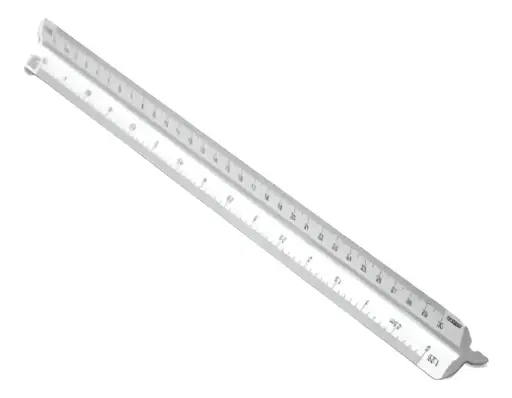 ESCALÍMETRO 30 CM CON ESCALA 1:20 A 1.25 PIZZINI 